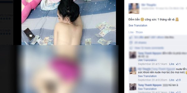 Nu DJ Viet coi ao khoe tien khoe hang tren Facebook